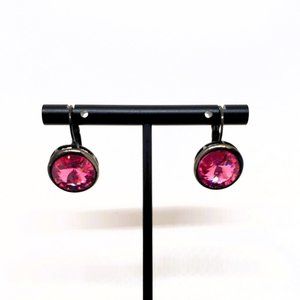 Rose Pink Drop Dangle Earrings